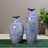 The Glasgow Plaid Decorative Ceramic Decorative Vase And Showpiece Set of 2 - Blue